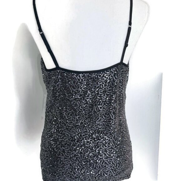 Express Black Sleeveless Sequin Camisole Top - Picture 4 of 6